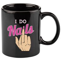 I Do Nails Funny Middlefinger Naildesign Gift Idea 11oz C Handle Ceramic Mug