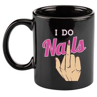 I Do Nails Funny Middlefinger Naildesign Gift Idea 11oz C Handle Ceramic Mug
