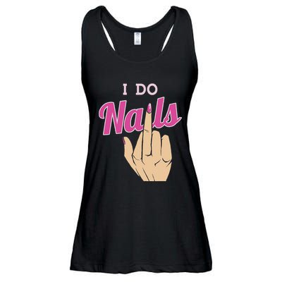 I Do Nails Funny Middlefinger Naildesign Gift Idea Ladies Essential Flowy Tank