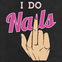 I Do Nails Funny Middlefinger Naildesign Gift Idea Golf Towel