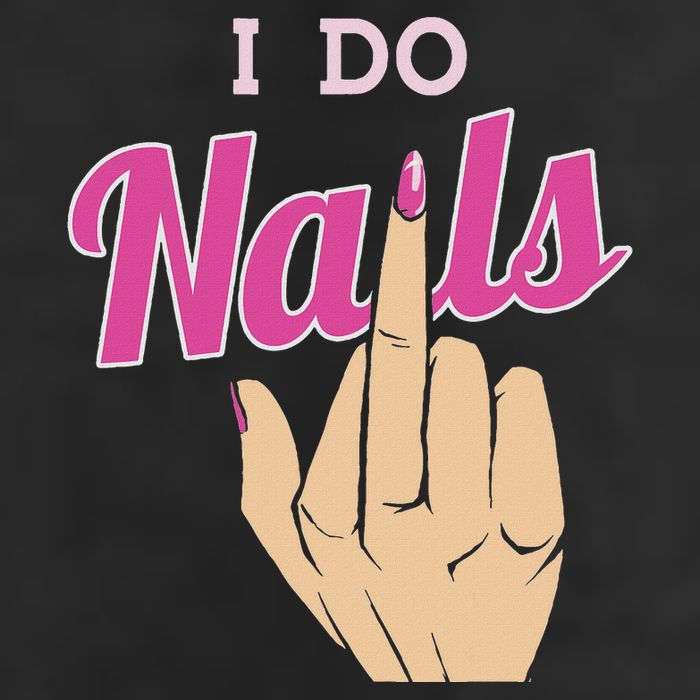 I Do Nails Funny Middlefinger Naildesign Gift Idea Golf Towel