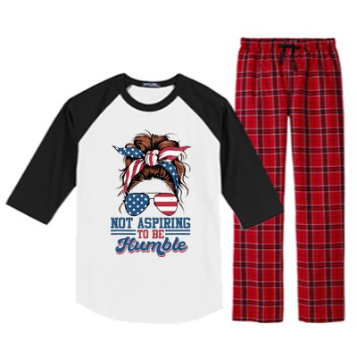 I Do Not Aspire To Be Humble Kamala Harris 2024 Raglan Sleeve Pajama Set