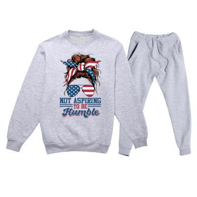 I Do Not Aspire To Be Humble Kamala Harris 2024 Premium Crewneck Sweatsuit Set