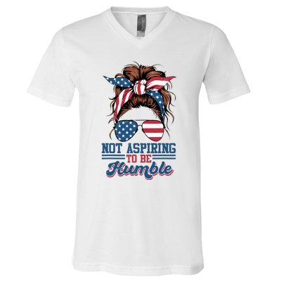 I Do Not Aspire To Be Humble Kamala Harris 2024 V-Neck T-Shirt