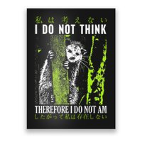 I Do Not Think Therefore I Do Not Am Possum Japanese Poster