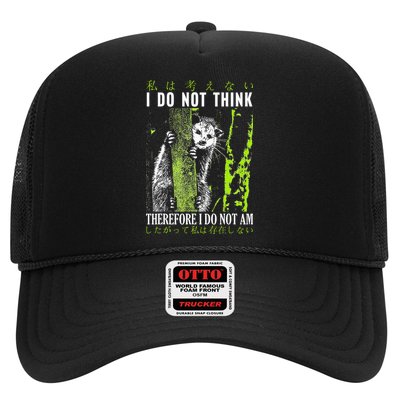 I Do Not Think Therefore I Do Not Am Possum Japanese Trucker Hat