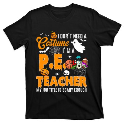 I Don't Need A Costume I'm A PE Teacher Halloween Costume T-Shirt