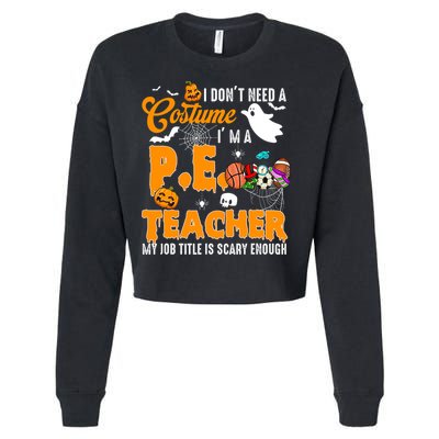 I Don't Need A Costume I'm A PE Teacher Halloween Costume Cropped Pullover Crew