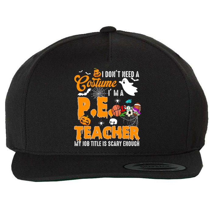 I Don't Need A Costume I'm A PE Teacher Halloween Costume Wool Snapback Cap