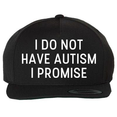 I Do Not Have Autism I Promise Wool Snapback Cap