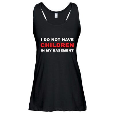 I Do Not Have Children In My Basement Ladies Essential Flowy Tank