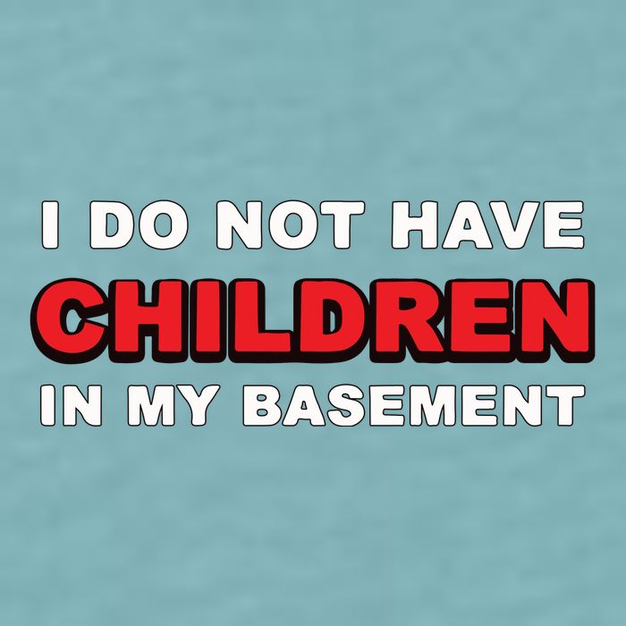 I Do Not Have Children In My Basement Sueded Cloud Jersey T-Shirt