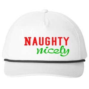 I Do Naughty Nicely Xmas Design Gift Snapback Five-Panel Rope Hat