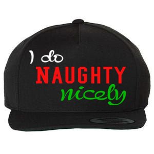 I Do Naughty Nicely Xmas Design Gift Wool Snapback Cap