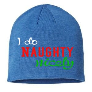 I Do Naughty Nicely Xmas Design Gift Sustainable Beanie