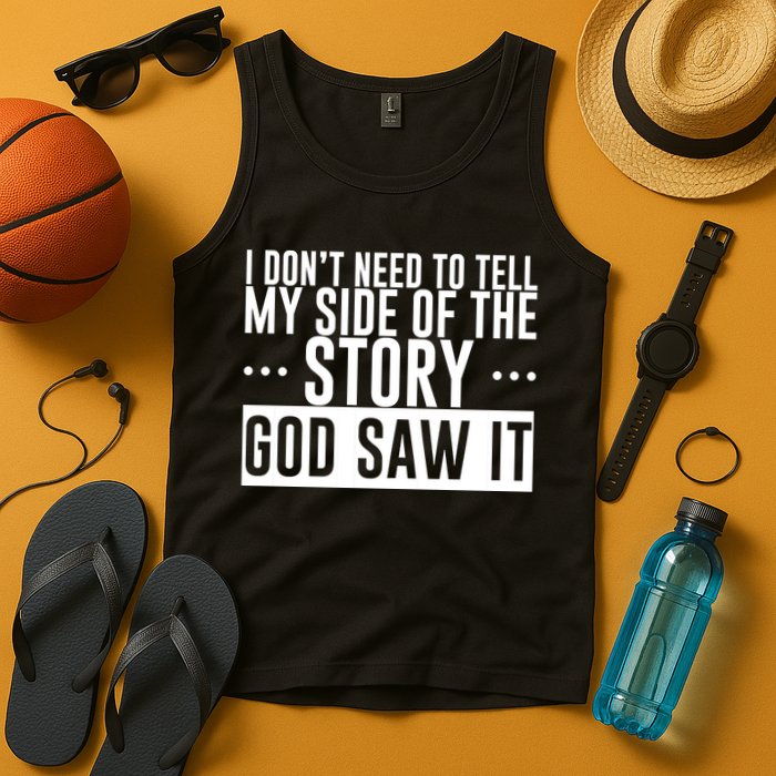 I Don't Need To Tell My Side Of The Story, God Saw It Tank Top