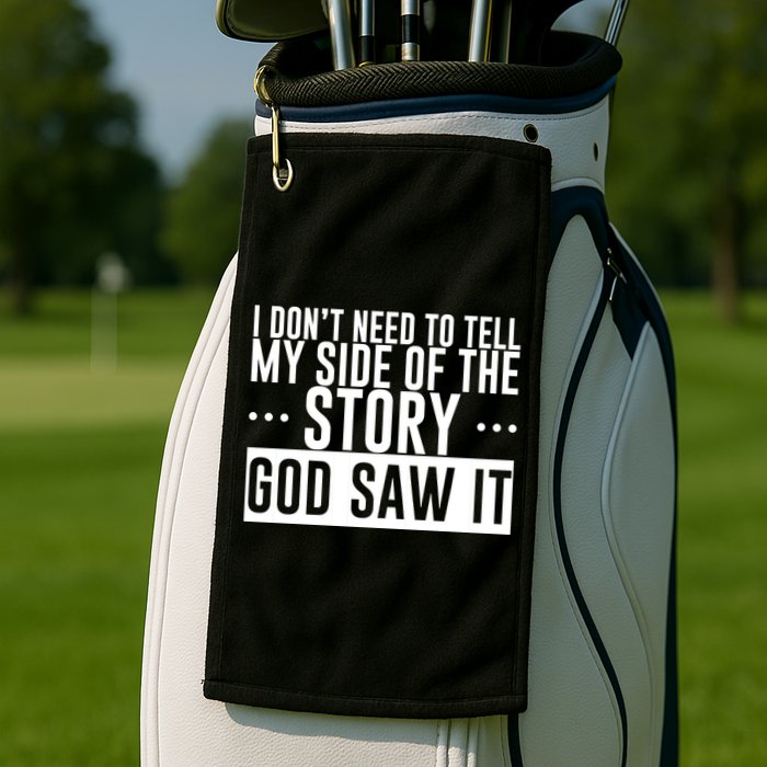 I Don't Need To Tell My Side Of The Story, God Saw It Golf Towel