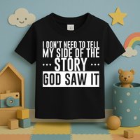 I Don't Need To Tell My Side Of The Story, God Saw It Toddler T-Shirt