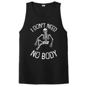 I Dont Need NoBody Lazy Halloween Costume Funny Skeleton PosiCharge Competitor Tank