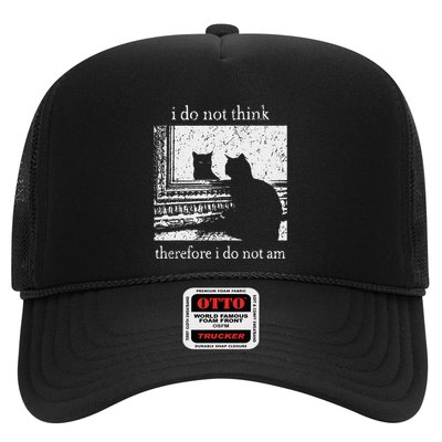 I Do Not Think Therefore I Do Not Am Cat Meme Trucker Hat