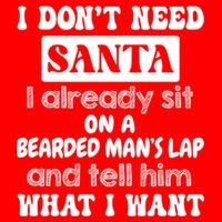I DonT Need Santa I Already Sit On A Bearded ManS Lap Apron