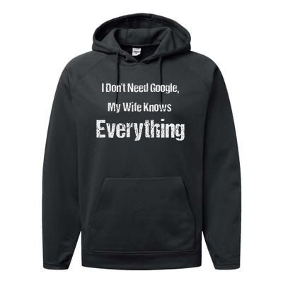 I Dont Need Google Funny Performance Fleece Hoodie