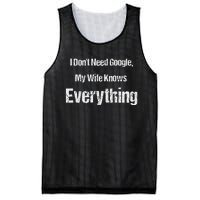 I Dont Need Google Funny Mesh Reversible Basketball Jersey Tank