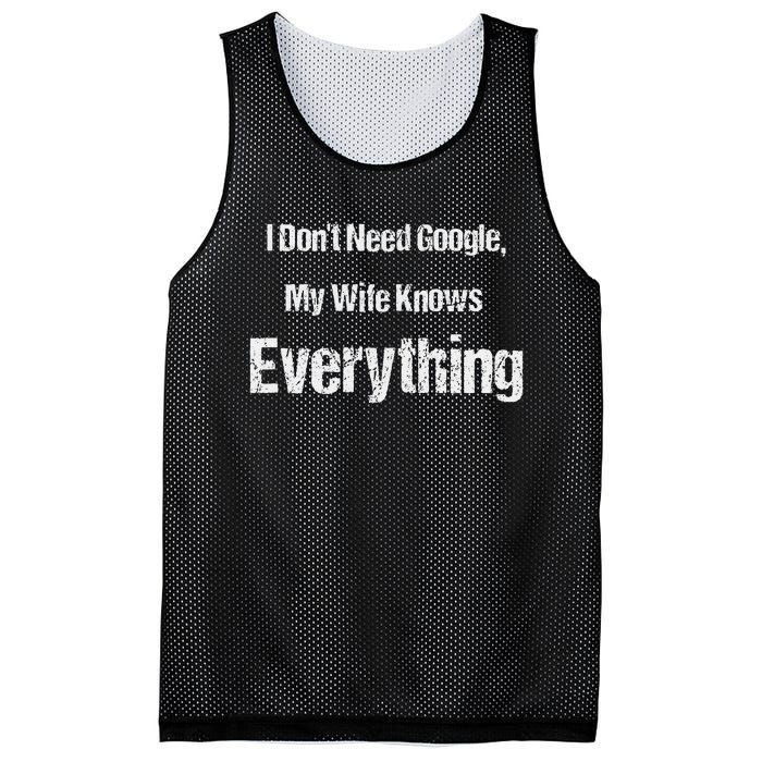 I Dont Need Google Funny Mesh Reversible Basketball Jersey Tank