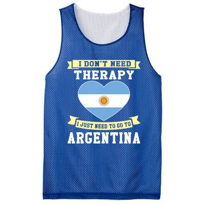 I Don't Need Therapy I Just Need To Go To Argentina Cool Gift Mesh Reversible Basketball Jersey Tank