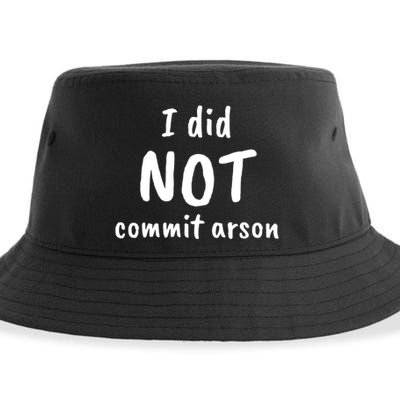 I Did Not Commit Arson Quote Sustainable Bucket Hat