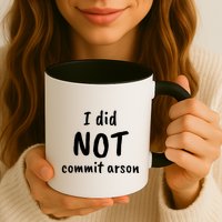 I Did Not Commit Arson Quote Mug
