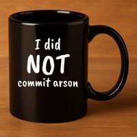 I Did Not Commit Arson Quote 11oz C Handle Ceramic Mug