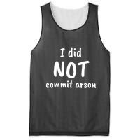 I Did Not Commit Arson Quote Mesh Reversible Basketball Jersey Tank