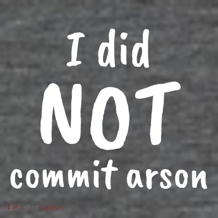 I Did Not Commit Arson Quote Kids T-Shirt