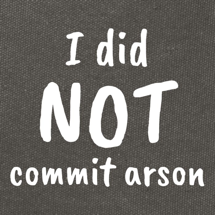 I Did Not Commit Arson Quote Cotton Canvas Backpack