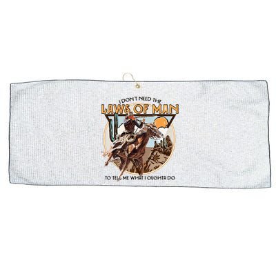 I DonT Need The Laws Of Man Western Costume Large Microfiber Waffle Golf Towel