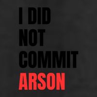 I Did Not Commit Arson Funny Quote 7 Panel Mesh Trucker Snapback Hat