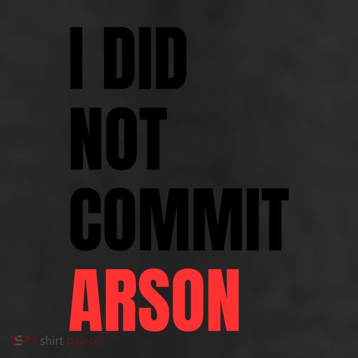 I Did Not Commit Arson Funny Quote 25L Jumbo Tote