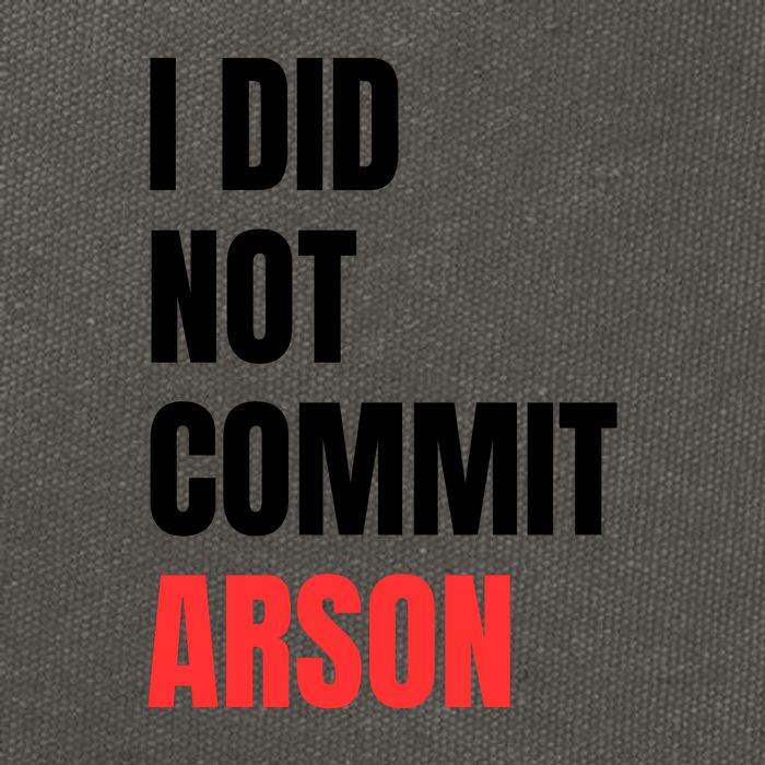 I Did Not Commit Arson Funny Quote Cotton Canvas Backpack