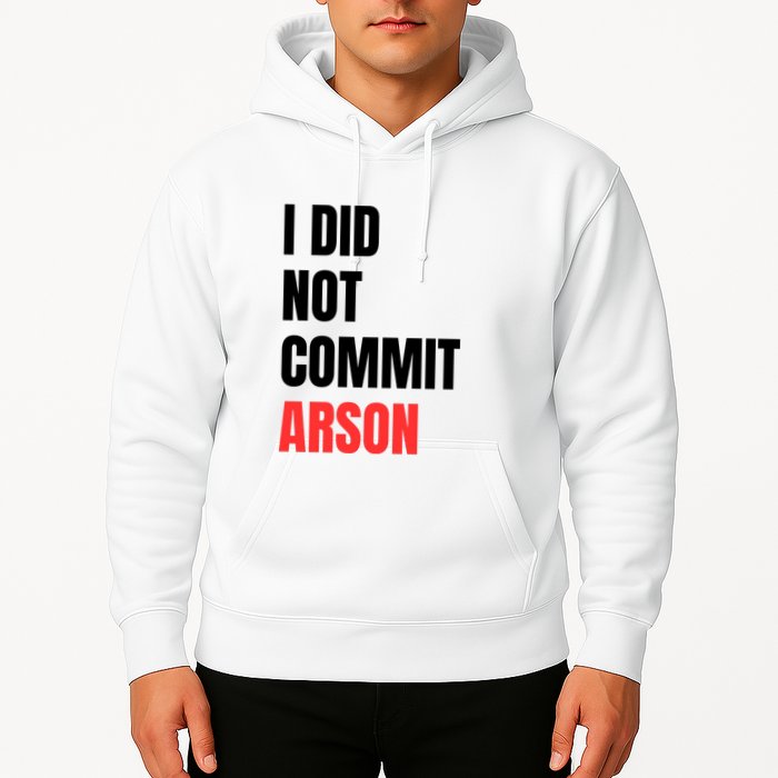 I Did Not Commit Arson Funny Quote Hoodie