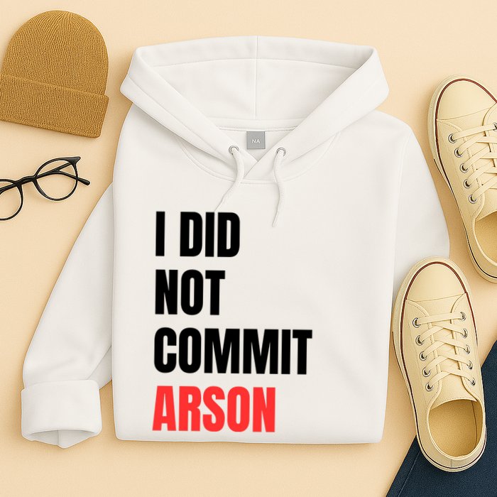 I Did Not Commit Arson Funny Quote Hoodie