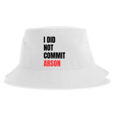 I Did Not Commit Arson Funny Quote Sustainable Bucket Hat