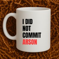 I Did Not Commit Arson Funny Quote Mug