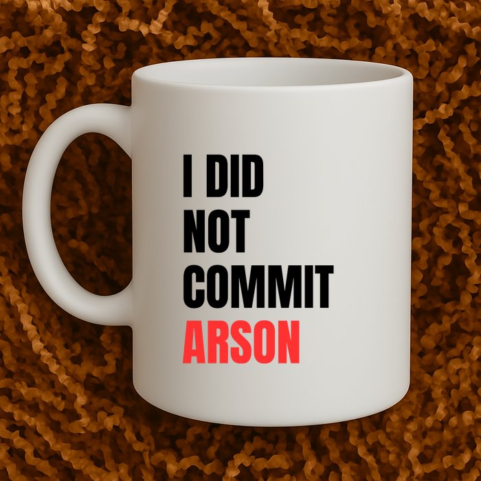 I Did Not Commit Arson Funny Quote Mug