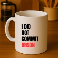 I Did Not Commit Arson Funny Quote Mug