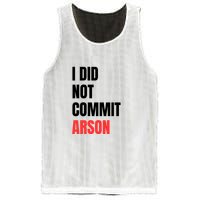 I Did Not Commit Arson Funny Quote Mesh Reversible Basketball Jersey Tank