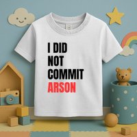 I Did Not Commit Arson Funny Quote Toddler T-Shirt