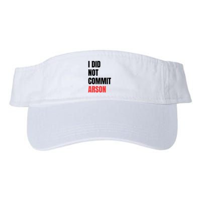 I Did Not Commit Arson Funny Quote Visor