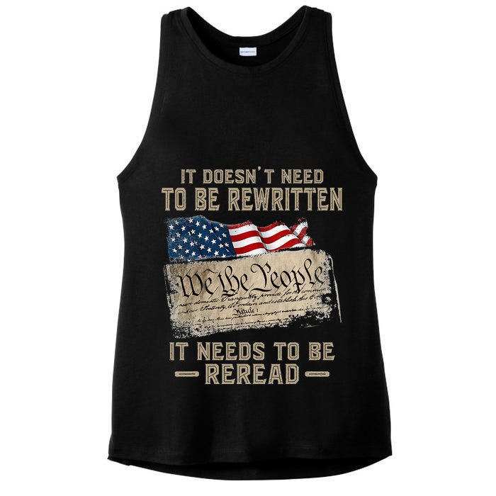 It Doesnt Need To Be Rewritten It Needs To Be Reread Ladies PosiCharge Tri-Blend Wicking Tank