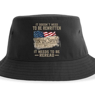 It Doesnt Need To Be Rewritten It Needs To Be Reread Sustainable Bucket Hat